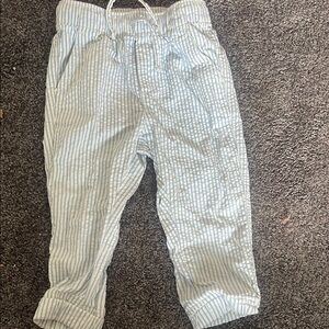 Striped Light Blue and White Pants